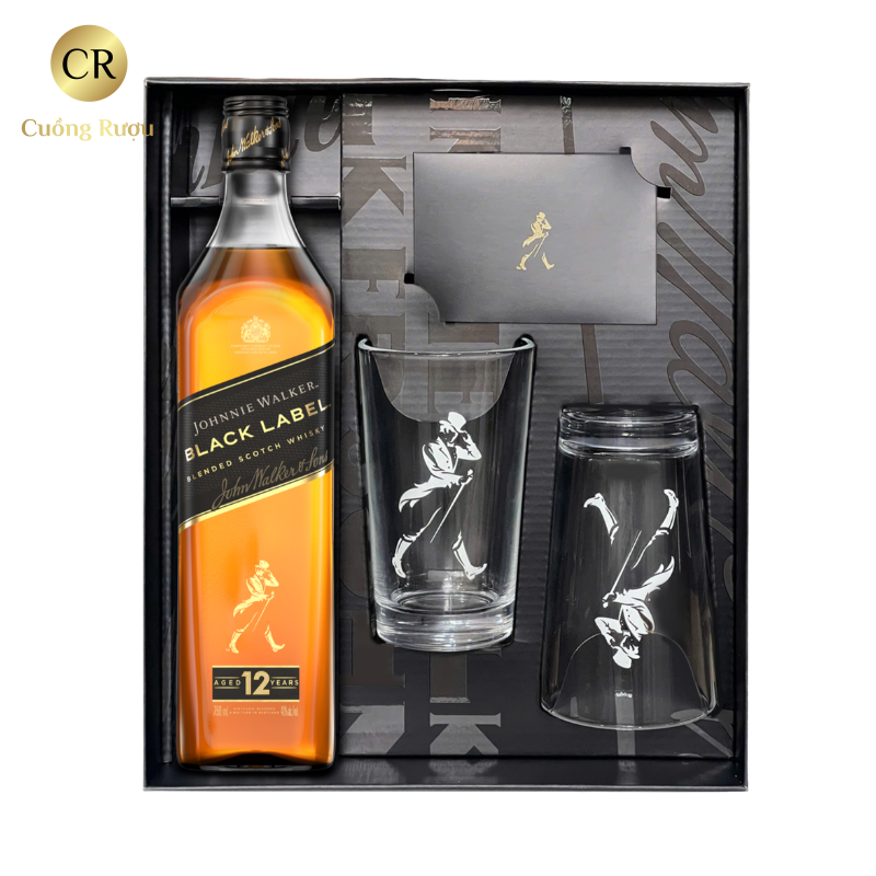 Johnnie Walker Black Label Hộp quà Tết 2026 7 Chai Johnnie Walker Black Label