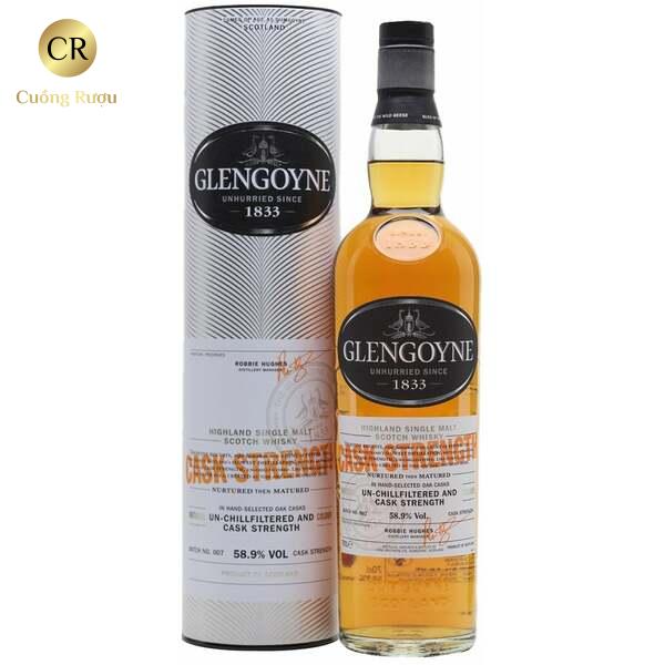 Glengoyne Cask Strength Batch 7 700ml 58.9% 2 Glengoyne Cask Strength Batch 7 nổi bật với kỹ thuật ủ chậm và hương vị mạch nha mềm mại.