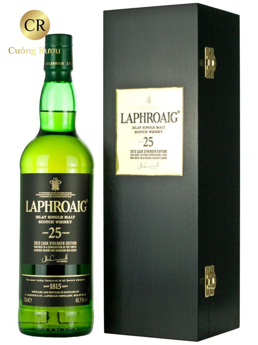 Laphroaig 25 2013 6 Hộp gỗ Laphroaig 25