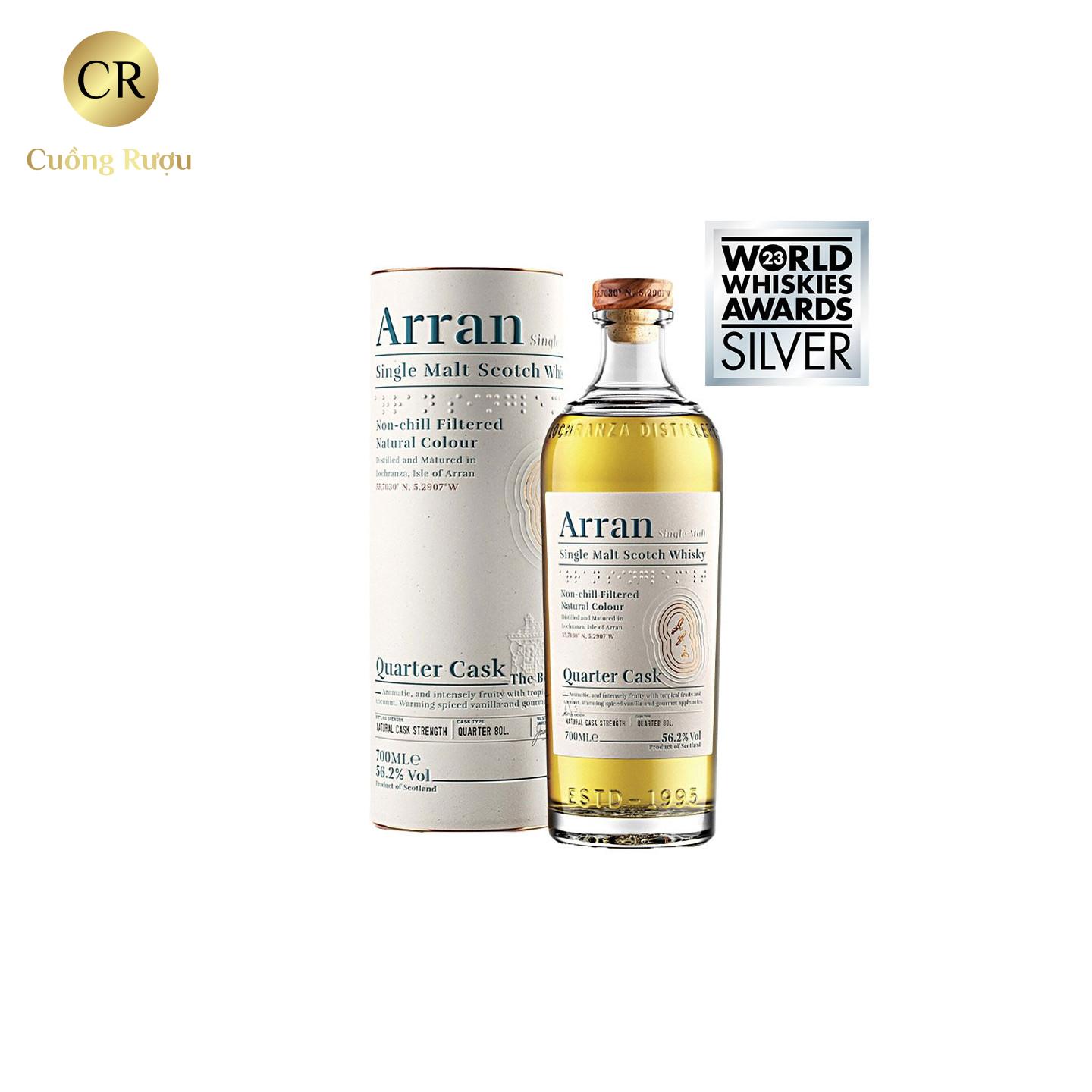 Arran Quarter Cask The Bothy 700ml 56.2% 7 hương vị dứa nhiệt đới